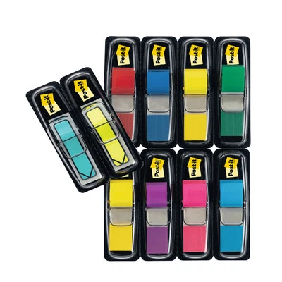 POSIT-IT Post-it Index Flags Small Assorted Colours 11.9 x 43.2mm Promo Pack of 10