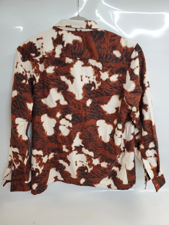 Camisa INC International Concepts Para Hombres Camisa Estampado Piel de Vaca Llamada de Ganado XL Marrón Foto 4 de 4