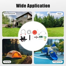 Zip Line Kit Choose Length 48M 160FT heavy duty 5mm Adults Zip Wire up to 330lbs