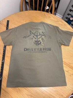 Chris Kyle Frog Foundation Mens XL Olive Green T Shirt Faded American Sniper
