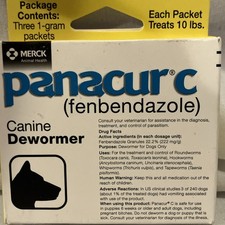 Panacur C Fenbendazole Canine Dewormer Each Packet Treats10 Lbs