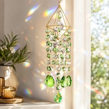 Crystal Suncatcher for Window Hanging, Rainbow Maker Prism Sun Catcher, Hanging
