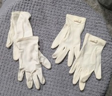 1970ss Vintage White Church Gloves Girls 2 Pair