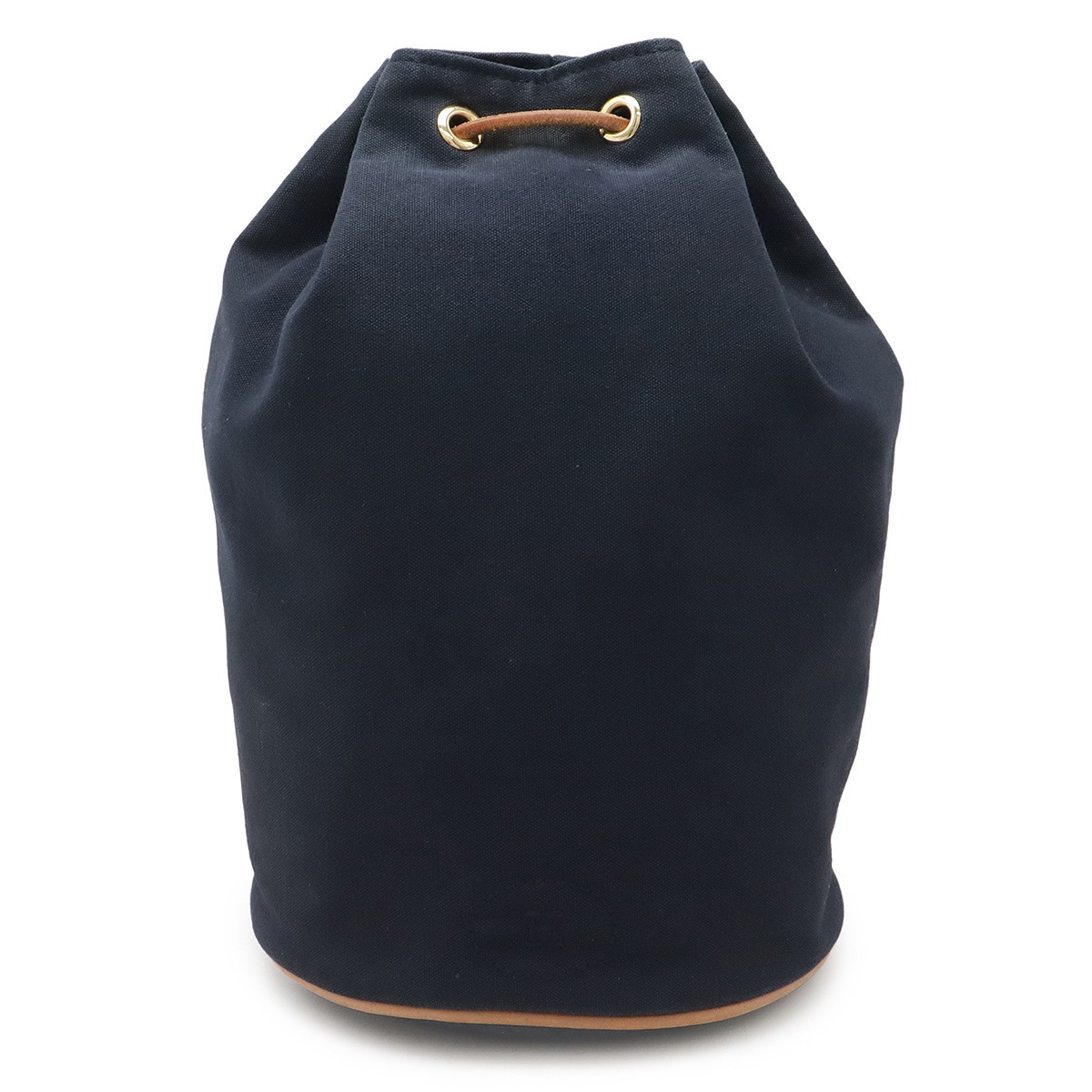 Hermes Polochon Mimill PM Canvas Leather Navy Shoulder Bag