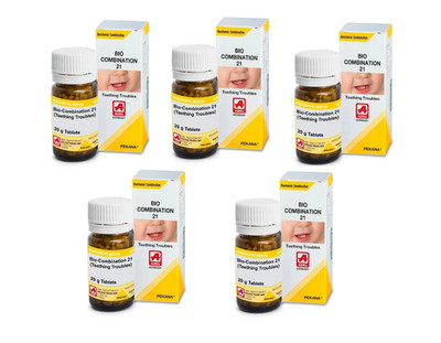 ADEL Bio-Combination 21 Teething Troubles 5×20g Tablets Natural Relief for Kids