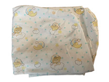 Vtg Baby Morgan Teddy Beddy Bear Fitted Crib Sheet Nursery Bedding moon stars