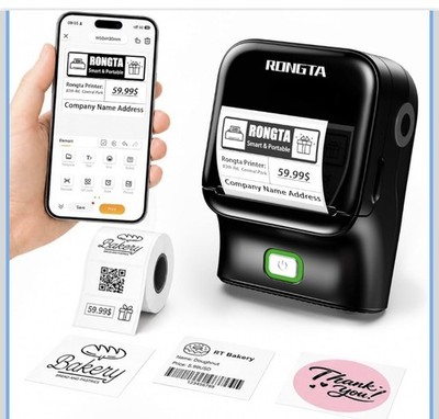 Rongta Tragbarer Bluetooth Thermo Etikettendrucker 2 Zoll