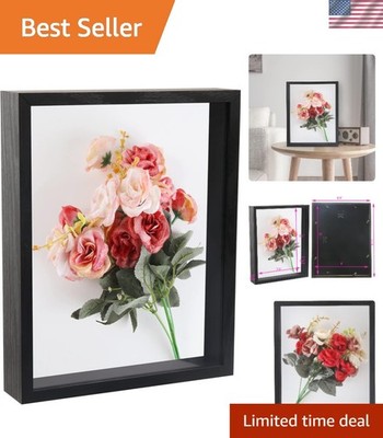 8x10 Black Memory Box Frame - Ideal for Displaying Collectibles and Handprints