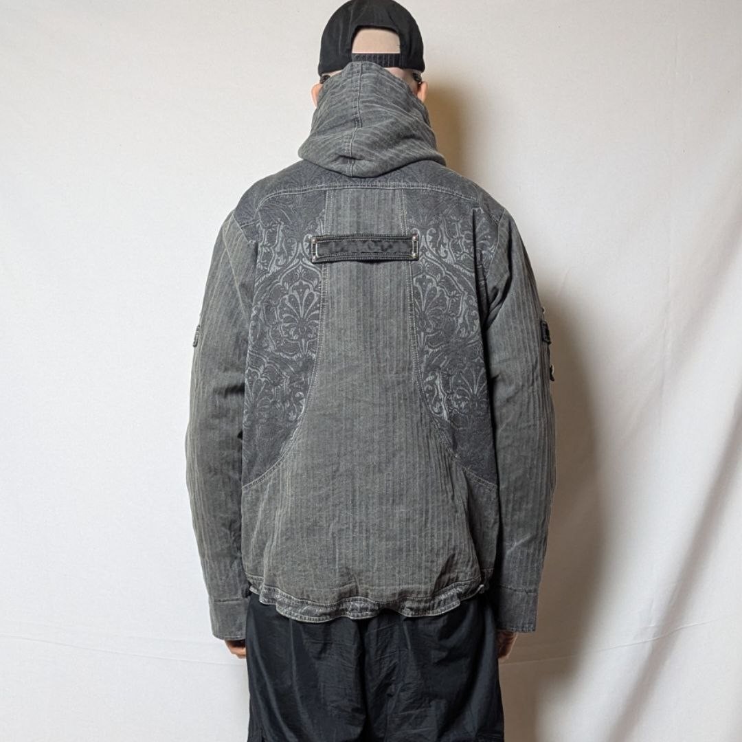 Avant-Garde Patterned Archive Jacket - Opium Style - Gray- Size M View 2