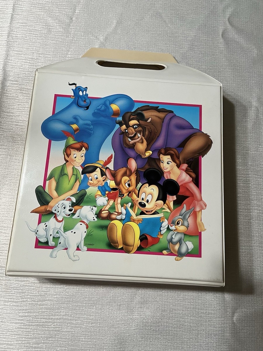 Walt Disney Read Along Book Case with Cassette Tapes and