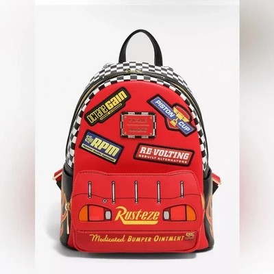 Loungefly Disney Pixar Cars Lightning McQueen Rust-eze Light-up Mini Backpack