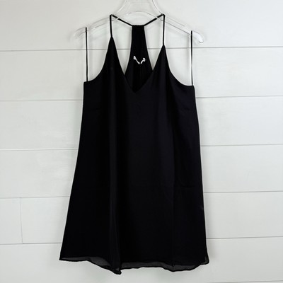 NEW Three Eighty Two Tanner Slip Mini Dress Black WOMEN Medium USA Lightweight
