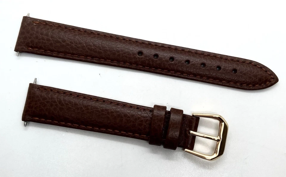 NEW Condor Adria Watch Band BROWN Buffalo Grain Leather 16mm Lugs W/Spring Bars - Изображение 3 из 4