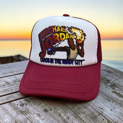 Jordan Chaos In The Windy City Video Game Maroon Trucker Hat