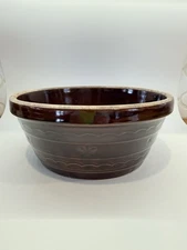Vintage Marcrest Daisy & Dot Stoneware Mixing Serving Bowl 9.5” Daisy Dot Brown