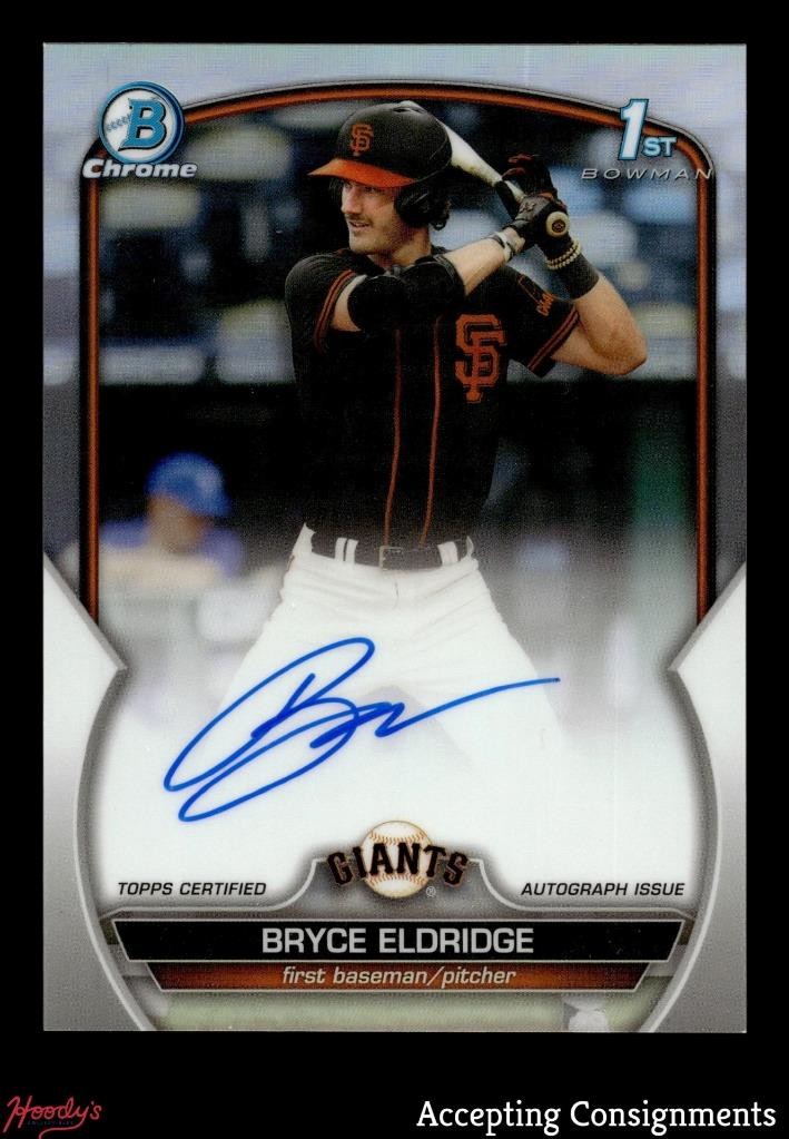 2023 Bowman Chrome Draft Autographs Refractors Bryce Eldridge 1st Rookie 338/499