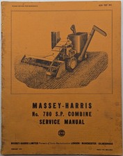 Vintage Massey Harris Service Manual For No 780 SP Combine Harvester, 634 707 M1