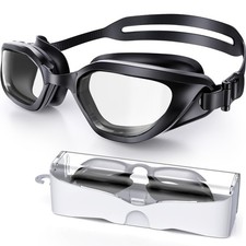 Swim Goggles, Unisex Adult Swimming Goggles Anti Fog Anti UV No Leakage Wide ...