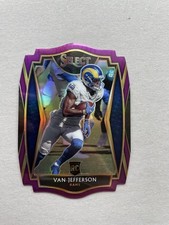 2020 Select Football Premier Level Purple Die-Cut #171 Van Jefferson RC Rookie