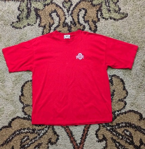Vintage Ohio State Buckeyes besticktes rotes T-Shirt Gr. XL Retro 90er  - Bild 2 von 8