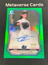 2026 Bowman Chrome Thomas White Green Refractor 1st Prospect Auto 04/99 Marlins