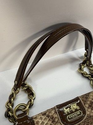 ショルダーバッグ COACH One Shoulder Python Double Pocket Coach Python Shoulder Bag Medium Bags & Handbags for Women for