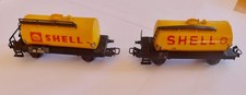 MÄRKLIN H0 2 Tankwagen SHELL,. ohne OVP, fahren und kuppeln sehr gut