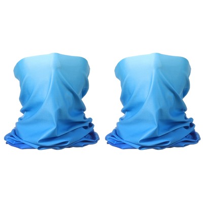 2pcs Summer Neck Gaiter Sun Protection Face Mask for Cycling, Light Blue