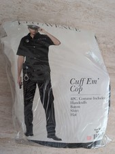 Leg Avenue Mens Cuff Em' Cop Police Adult Costumes, Black, M/L Brand New