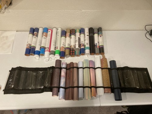 Mixed Lot 26 Rolls Vinyl Iron On Ink Transfer Cricut Bundle