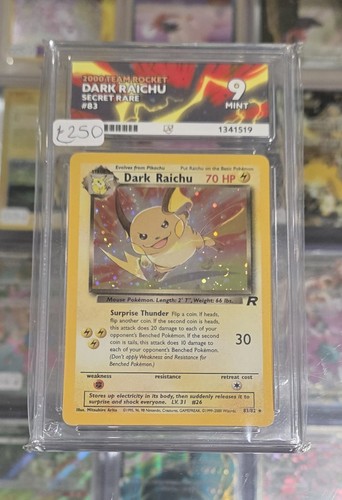 Dark Raichu (Unlimited) graded ACE 9 for sale on eBay