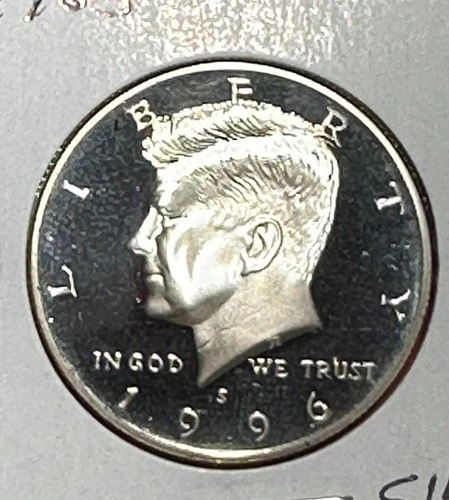 1996S US Kennedy 90% SILVER PROOF Half Dollar! Old US Coin!