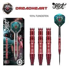 Shot Future Knights Dreadheart Steel Tip Dart Set-90 Tungsten Barrels-23gm