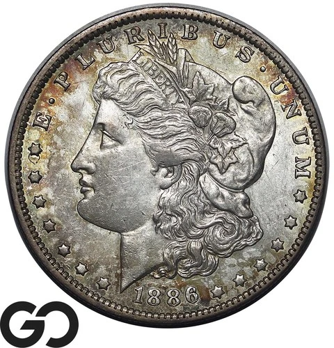 1886-O Morgan Silver Dollar Coin, Choice AU++ Better Date New Orleans Issue!