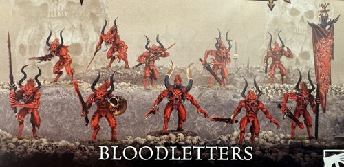 Warhammer 40k Chaos Daemons Daemonkin Bloodletters of Khorne (10) NOS