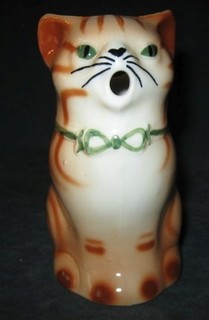 Tony Wood Ceramic Striped Orange Tabby Cat Creamer Staffordshire