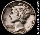 1937-S Mercury Dime- Silver- Scarce Better Date- No Reserve #K2090