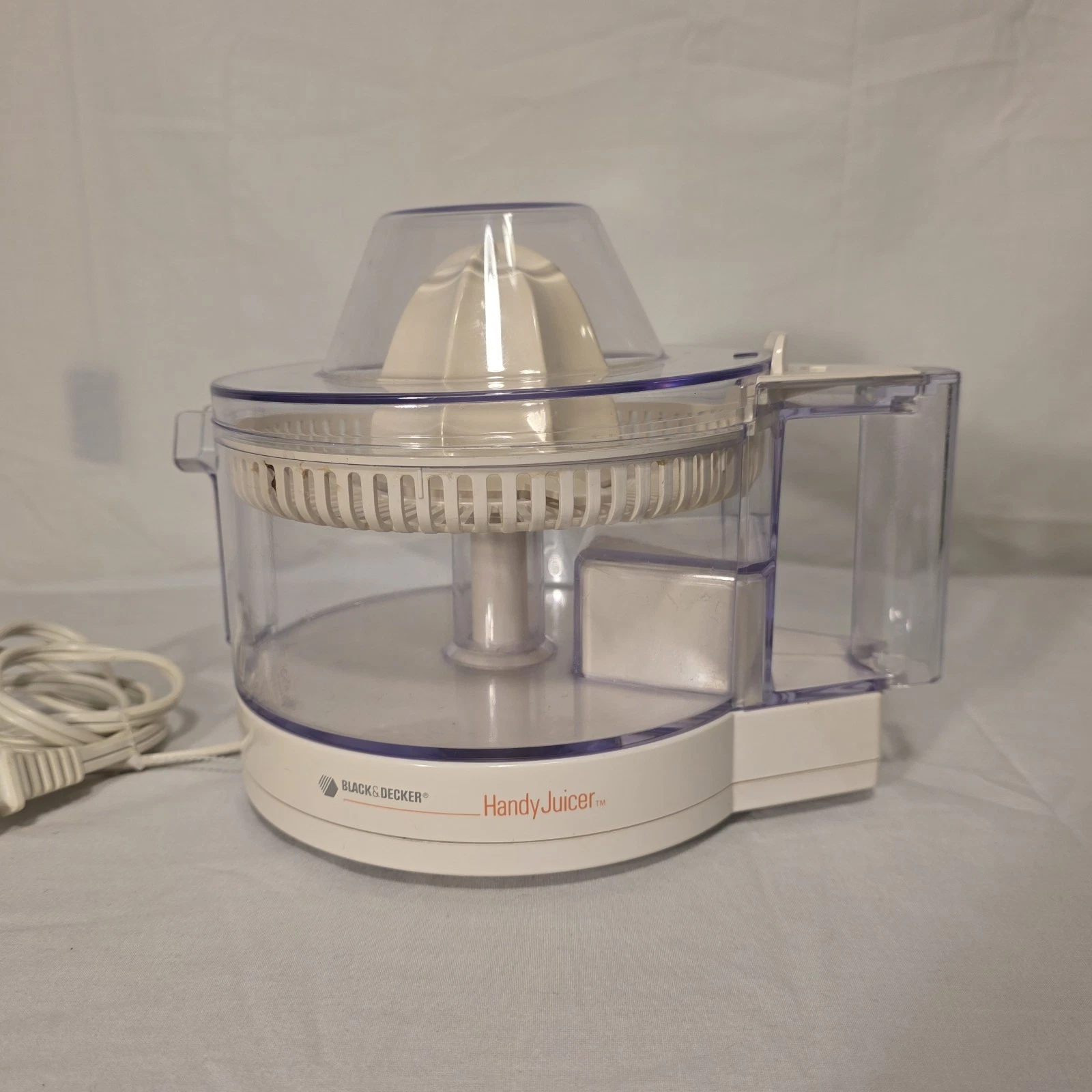 Vtg 1990s Black & Decker Handy Juicer Citrus Juicer Electric HJ28 TESTED WORKS!