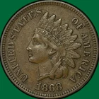 1868 Indian Head Cent Choice Extremely Fine XF+ Coin #41617
