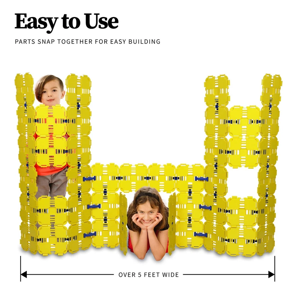 Juego Amarillo - Kit de Construcción Fort Deluxe para Niños - Versátil Interior Exterior Pla... Foto 3 de 4