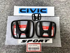 Genuine Oem Gloss Black Logo Emblem Set For Honda Civic 2022-2025 Sport Sedan
