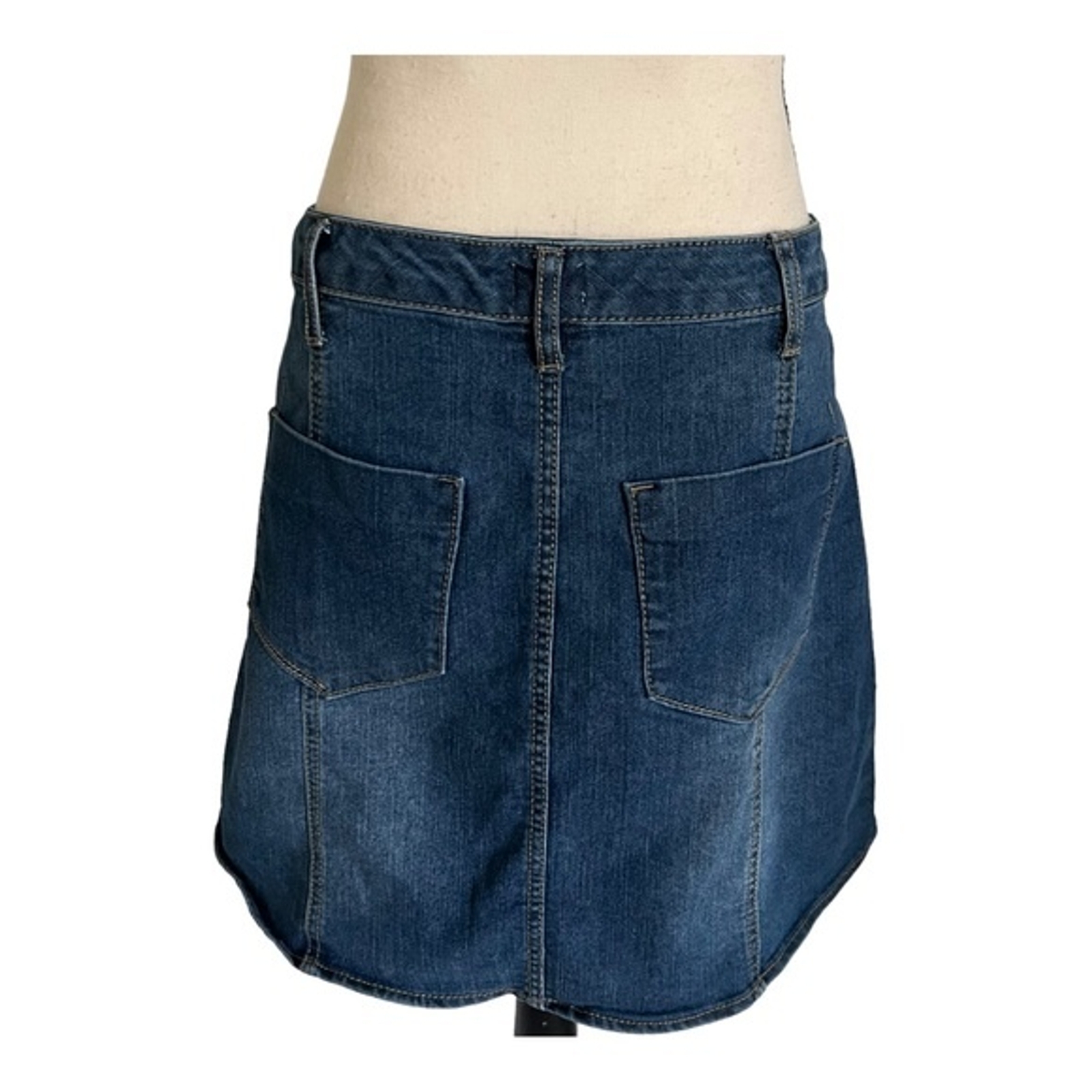 Mossimo Supply Button Front Denim Mini Skirt Size… - image 6
