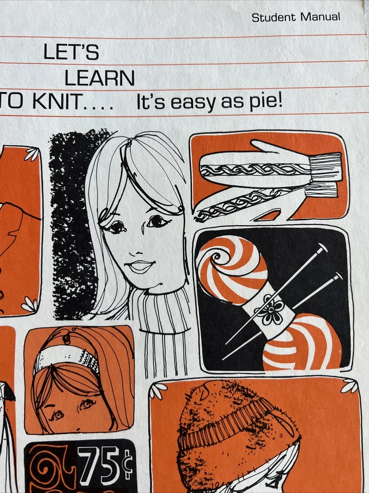 Let's Learn to Knit, It's easy as pie! Instructional Student Manual by Boye DIY - Image 2 of 4