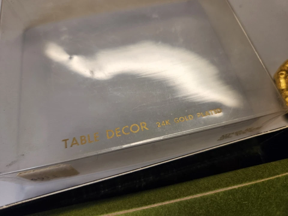 Juego de 6 servilletas de bambú chapadas en oro 24k The Bucklers MCM FIFTH AVE NY Foto 4 de 4