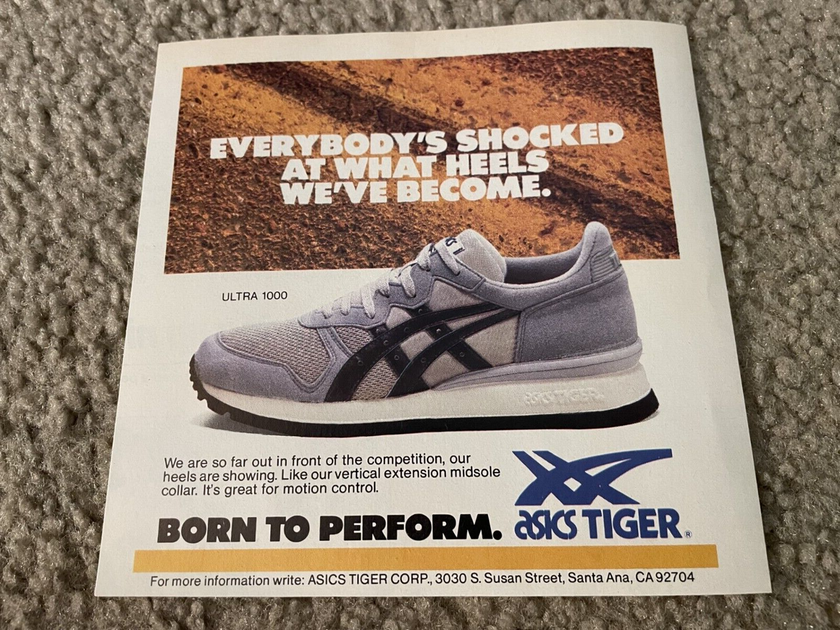 Vintage 1985 ASICS ULTRA 1000 Shoes Poster Print Ad 1980s | eBay