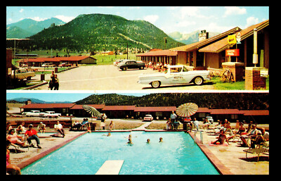 [C7] Postcard 1963 Lake Estes Motel, Big Thompson Highway Colorado