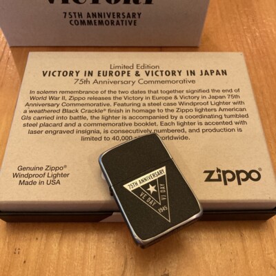 Zippo Limited Edition WWII - Mechero de Acero con diseño conmemorativo del 75 Aniversario de la Victoria de Japón (49264