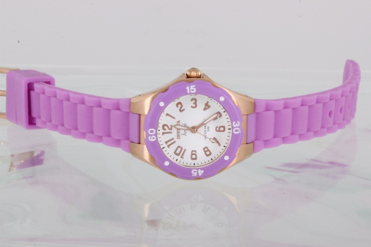 INVICTA Angel Tritnite Night Glow, Model #0702 Invicta Angel Tritnite night glow NO 17480 Silver and pink  main image 2