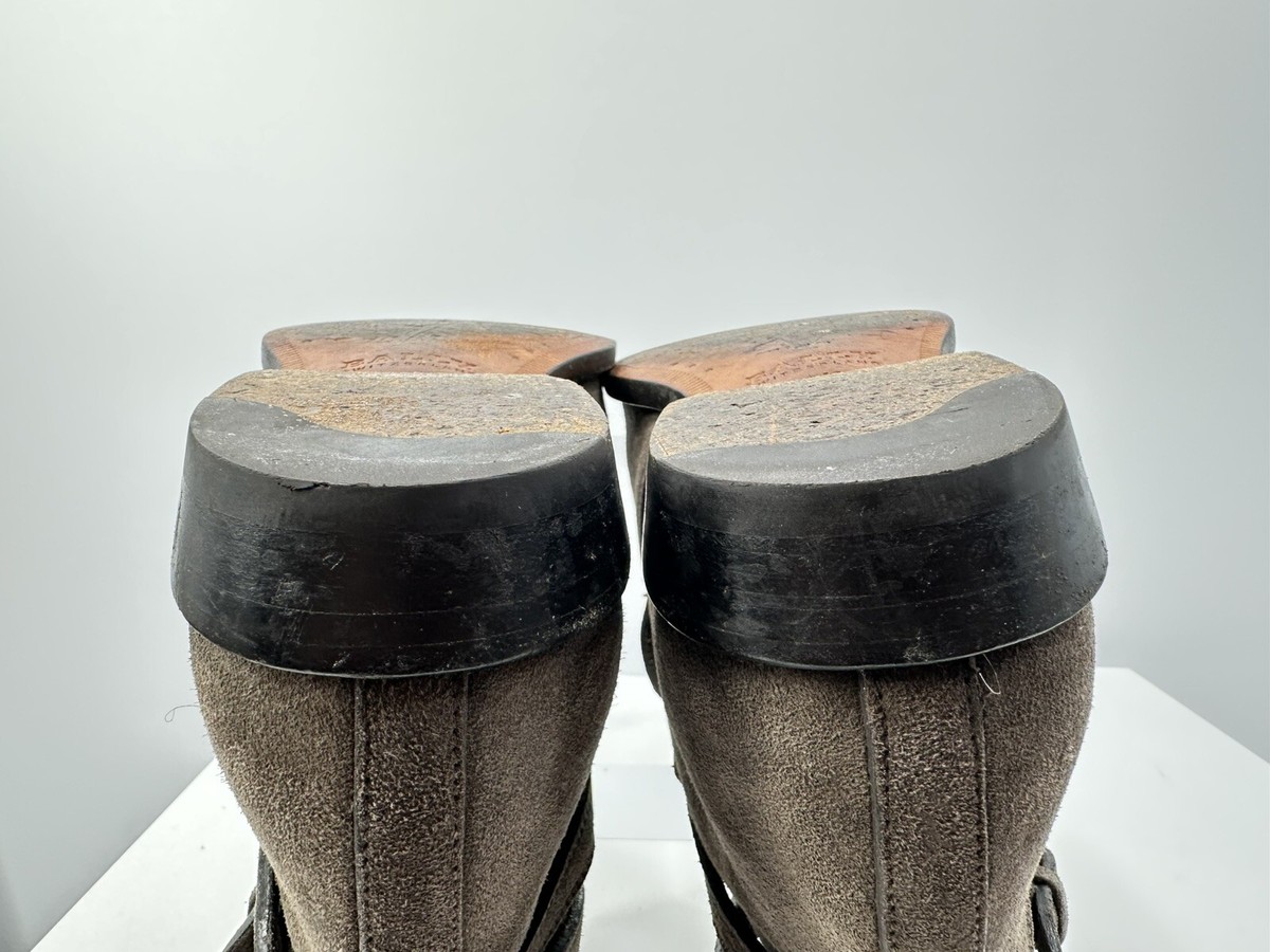 Bally Gray Suede Leather Boots Made In Switzerland Size 11  display picture 1