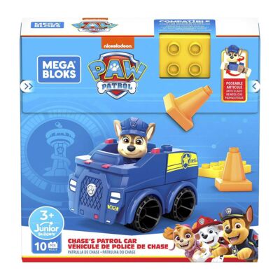 Mega Blocks HDJ33 - Junior Builders - Paw Patrol - Chase Polizeiauto Bauset